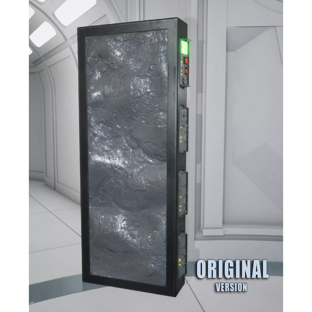 Carbonite Slab 3D Model – Low Poly PBR Asset, FBX - View 8