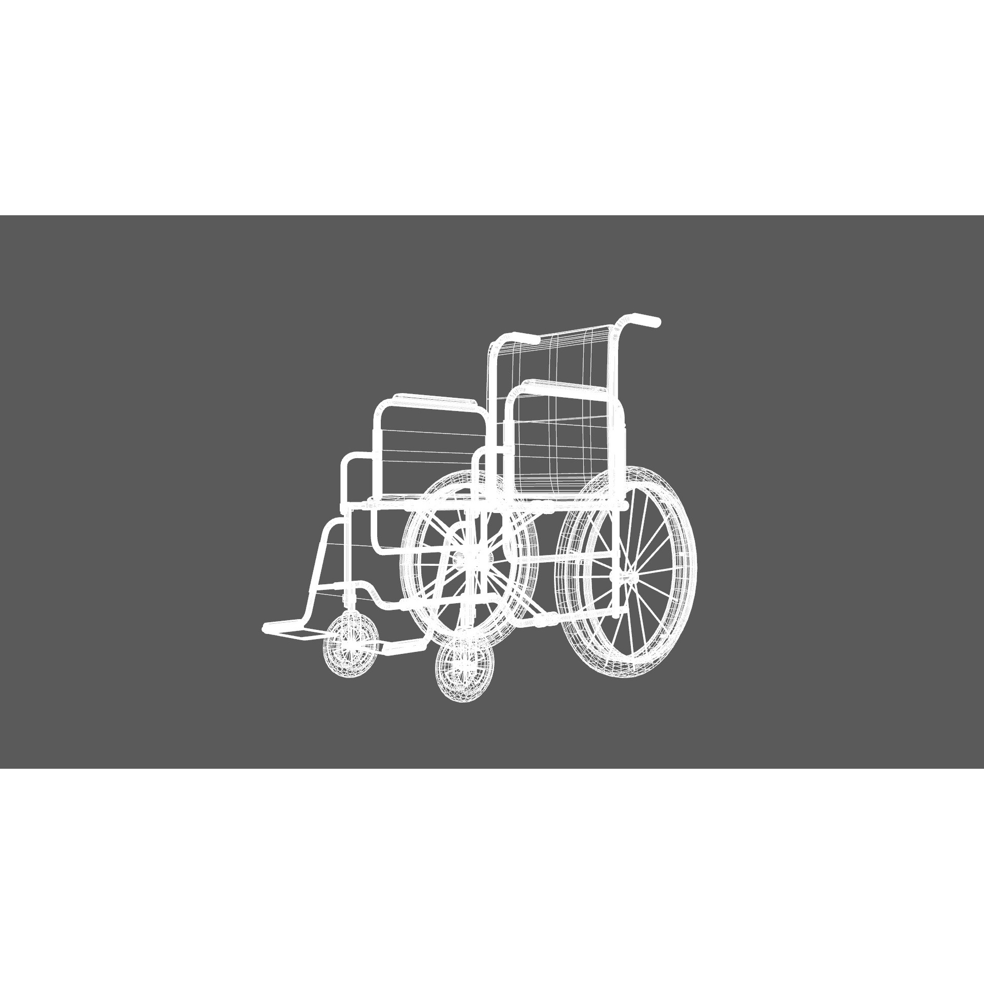 Wheelchair - Low-Poly Game-Ready 3D Model