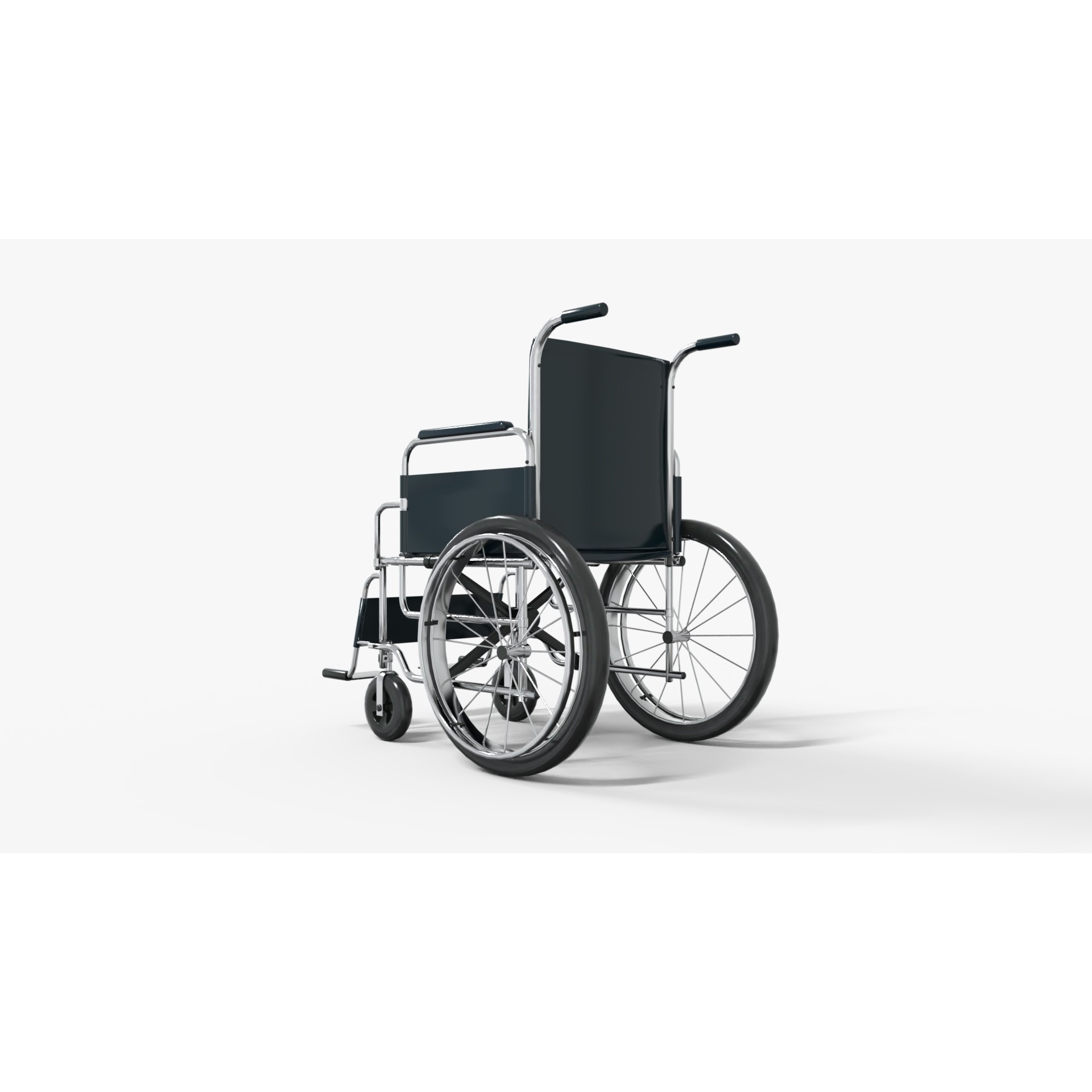 Wheelchair - Low-Poly Game-Ready 3D Model - View 6