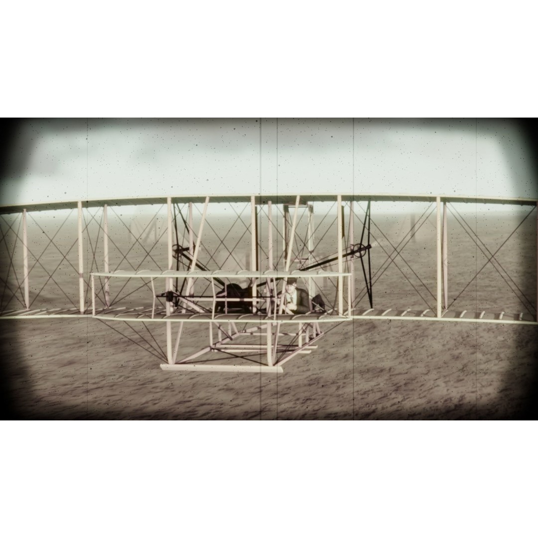 Wright Flyer 3D Model – Historic Aircraft with Rigging and PBR Textures - View 5