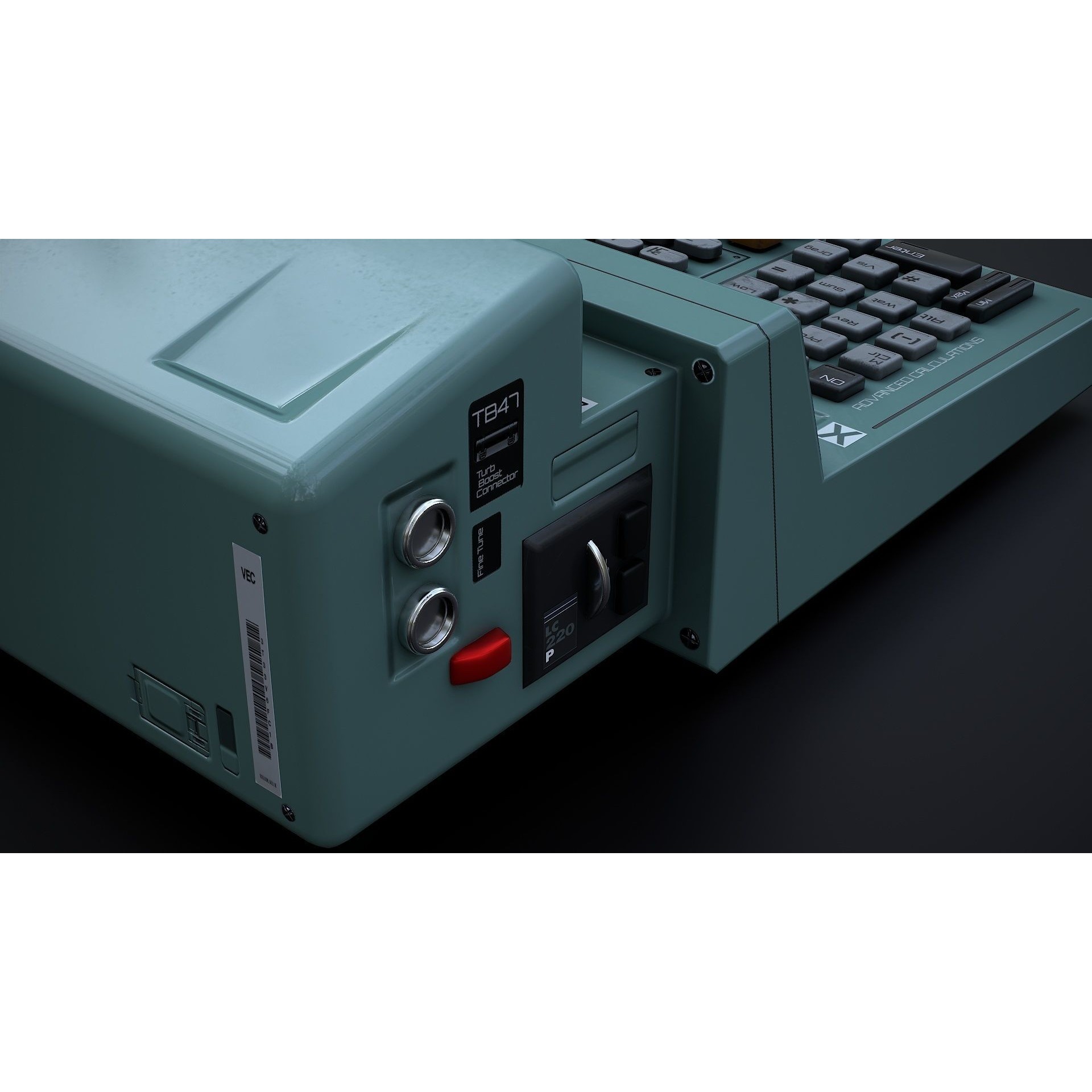 Sci-Fi Calculator - Low-Poly Game-Ready 3D Model - View 12