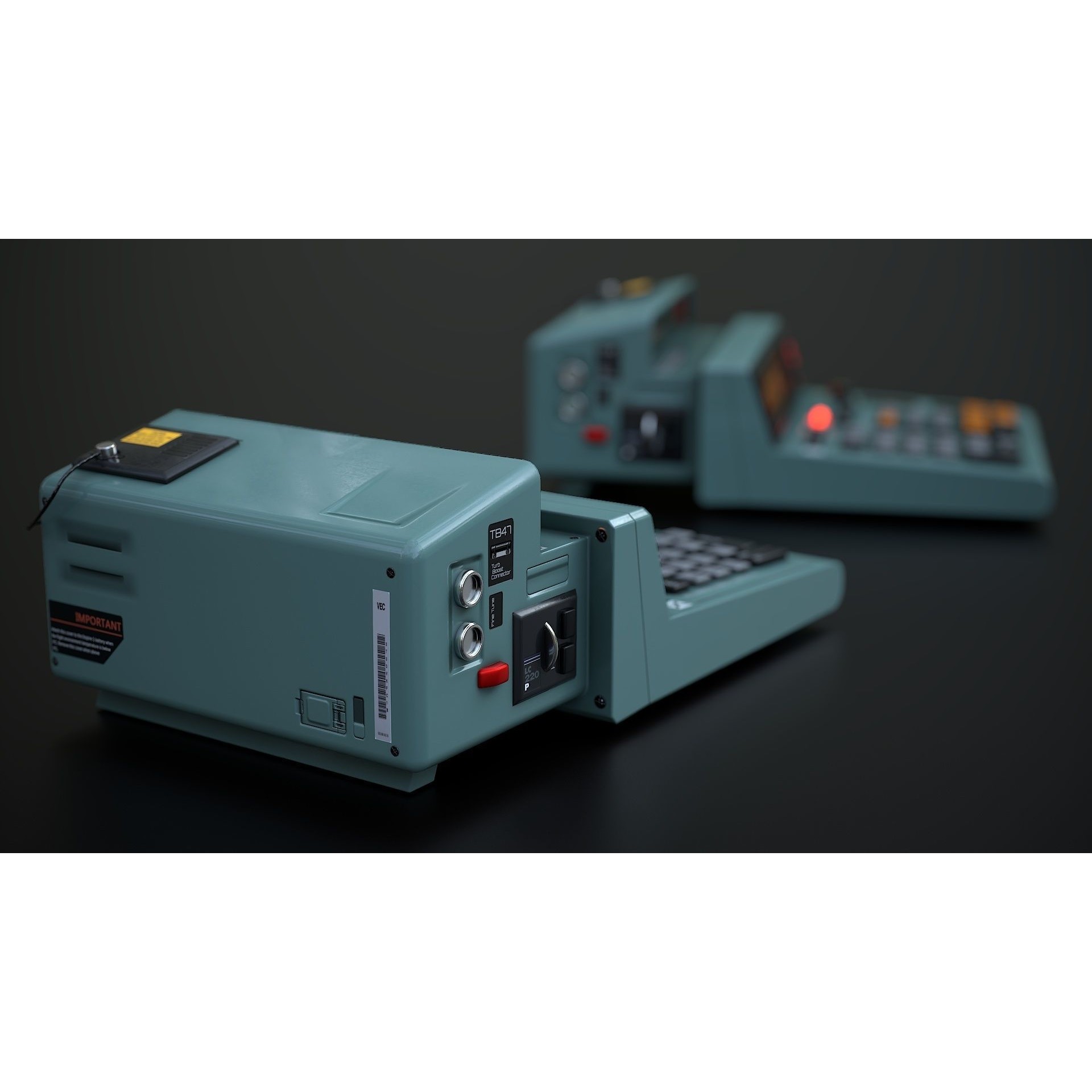 Sci-Fi Calculator - Low-Poly Game-Ready 3D Model - View 18