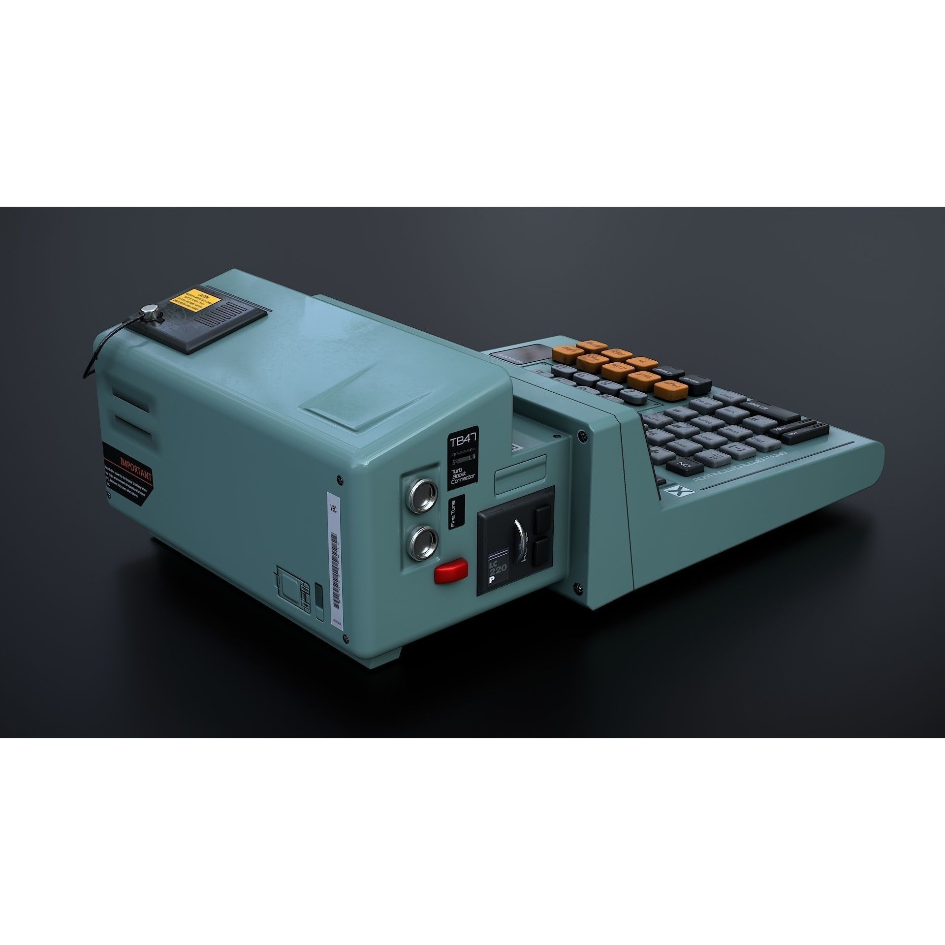 Sci-Fi Calculator - Low-Poly Game-Ready 3D Model - View 6
