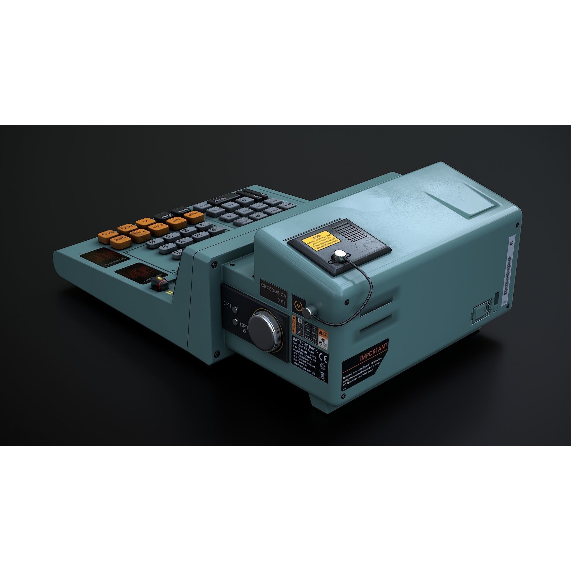 Sci-Fi Calculator - Low-Poly Game-Ready 3D Model - View 7