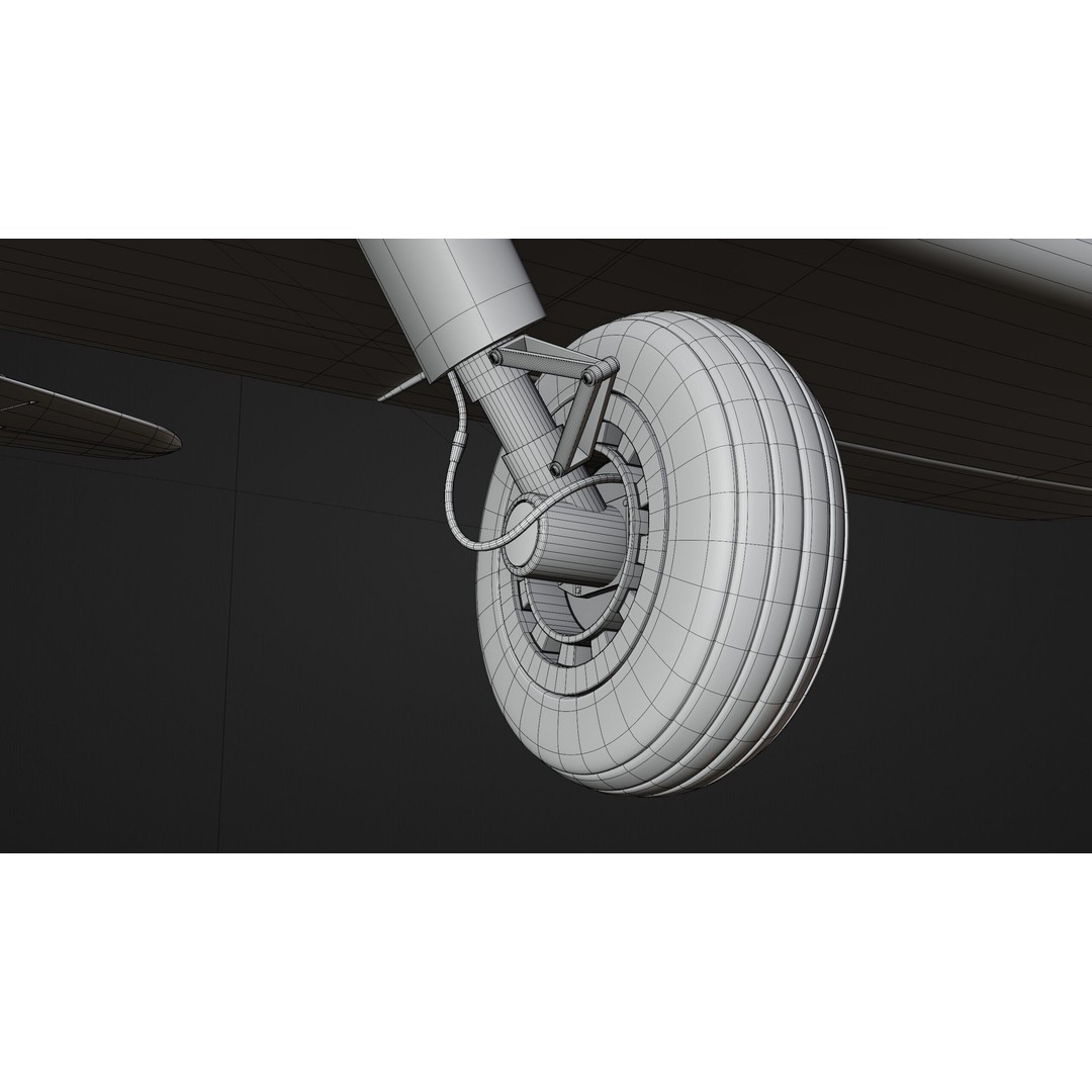 Boeing-Stearman Model 75 Biplane 3D Model – Rigged PBR Asset for Blender