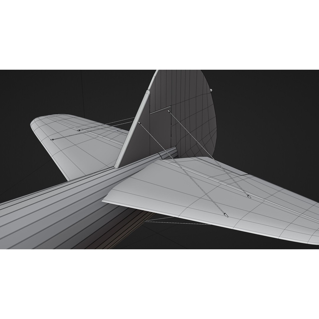 Boeing-Stearman Model 75 Biplane 3D Model – Rigged PBR Asset for Blender - View 31