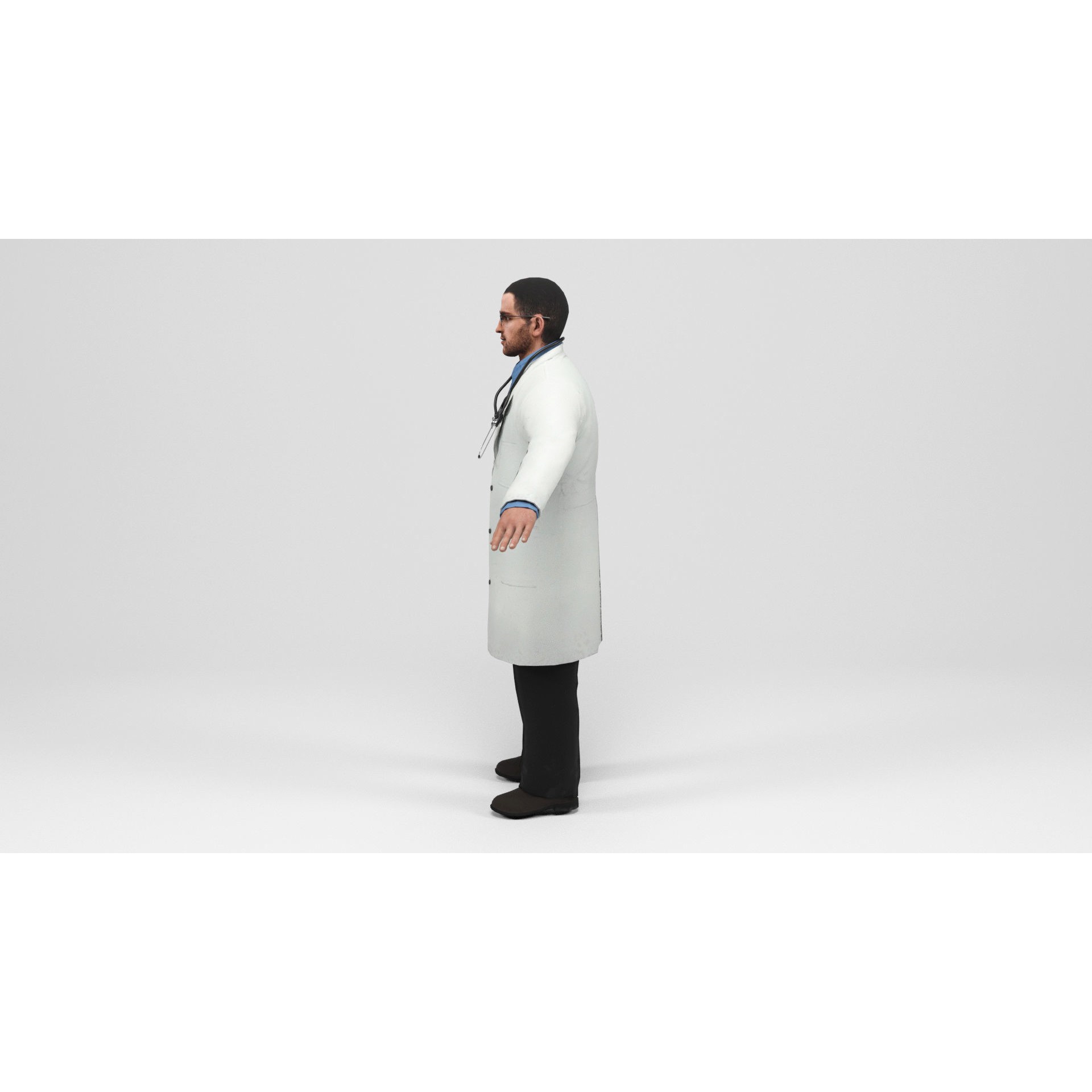 Doctor - Low-Poly Game-Ready 3D Model - View 6