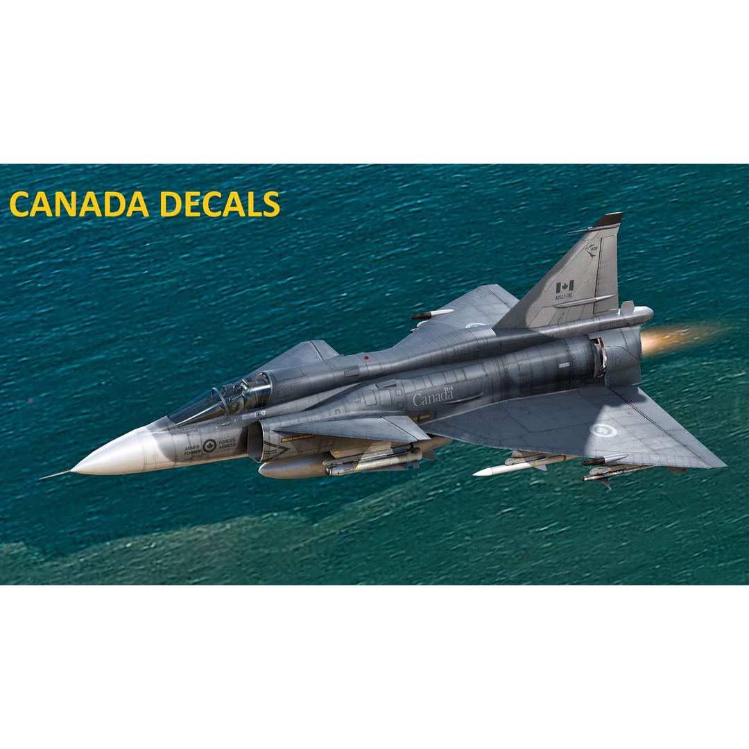 Saab 37 Viggen 3D Model – Fully Rigged Low-Poly Aircraft, FBX - View 13