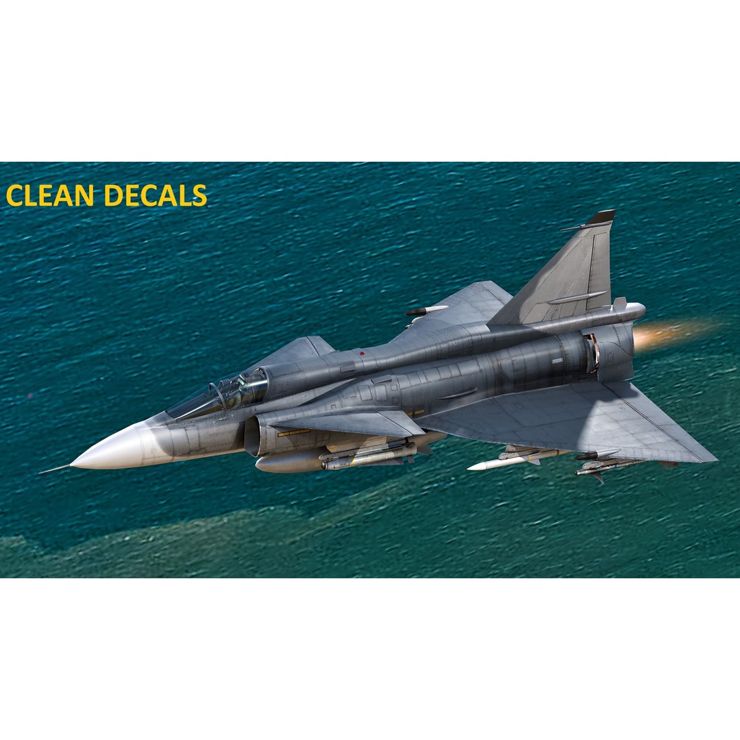 Saab 37 Viggen 3D Model – Fully Rigged Low-Poly Aircraft, FBX - View 14