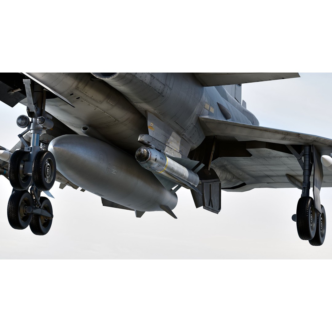 Saab 37 Viggen 3D Model – Fully Rigged Low-Poly Aircraft, FBX - View 16