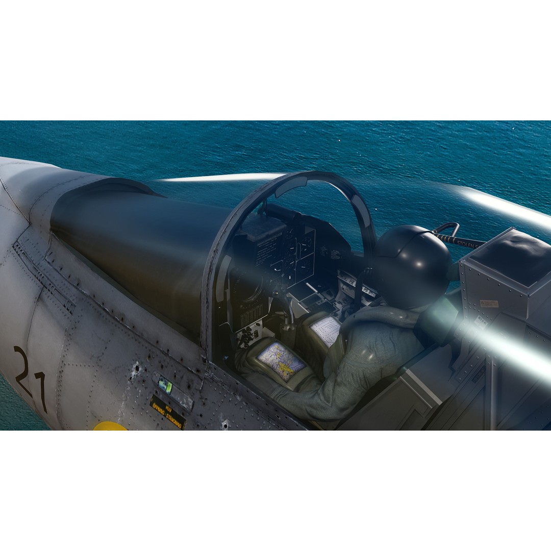Saab 37 Viggen 3D Model – Fully Rigged Low-Poly Aircraft, FBX - View 18