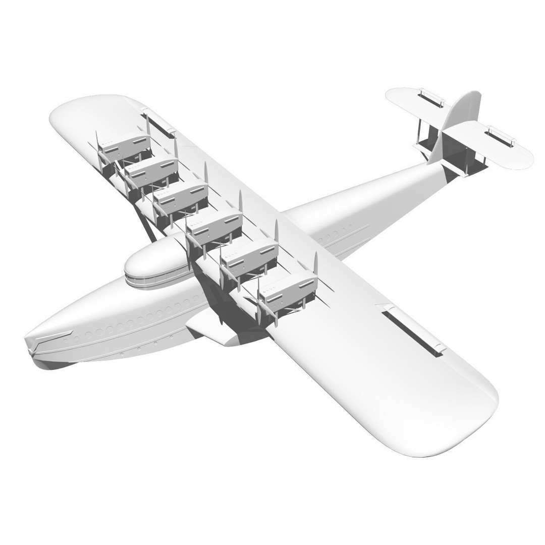 Dornier Dox 3D Model – Historic Passenger Flying Boat, High Poly - View 12