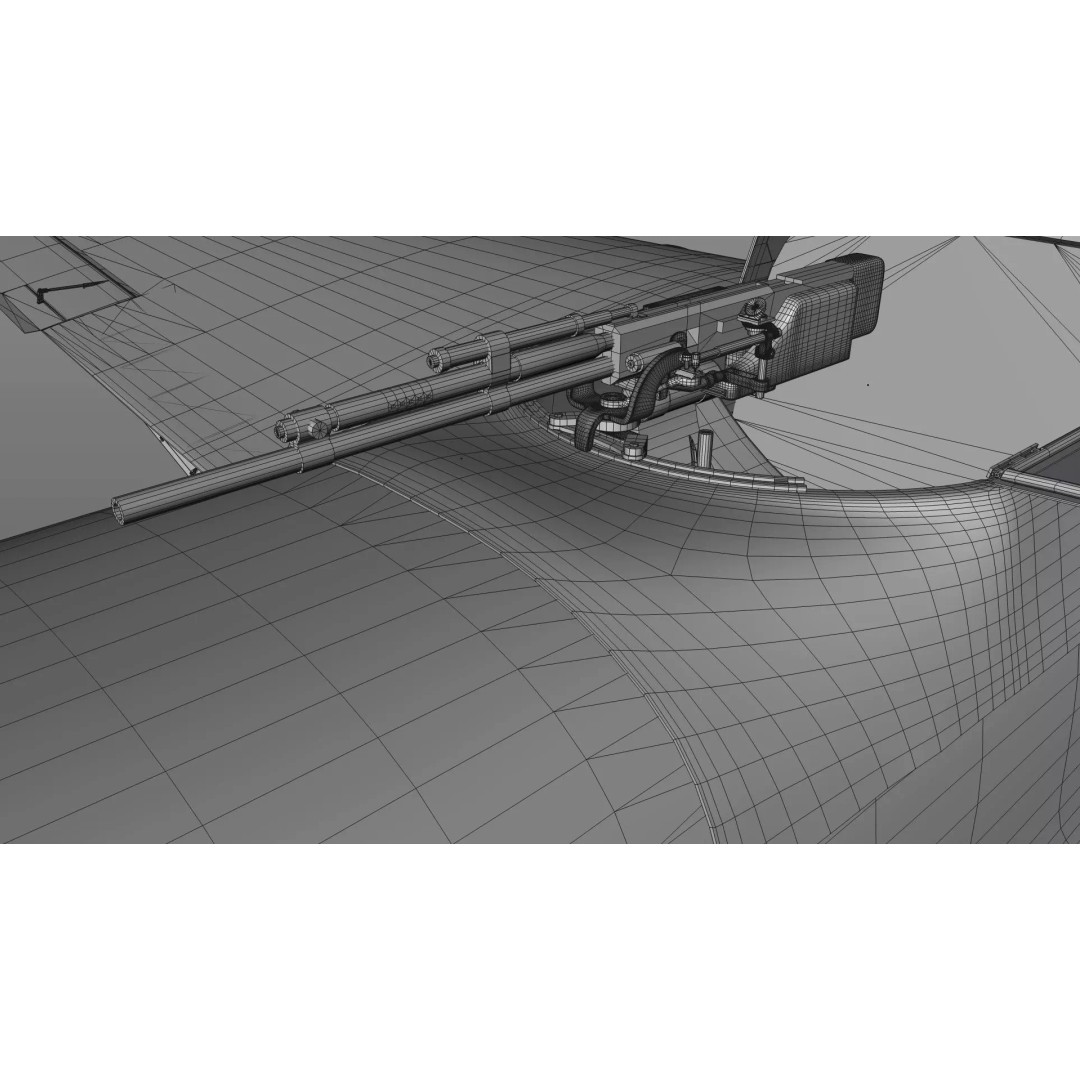 IL-2 Sturmovik 3D Model – Detailed WWII Soviet Aircraft, FBX, OBJ - View 13