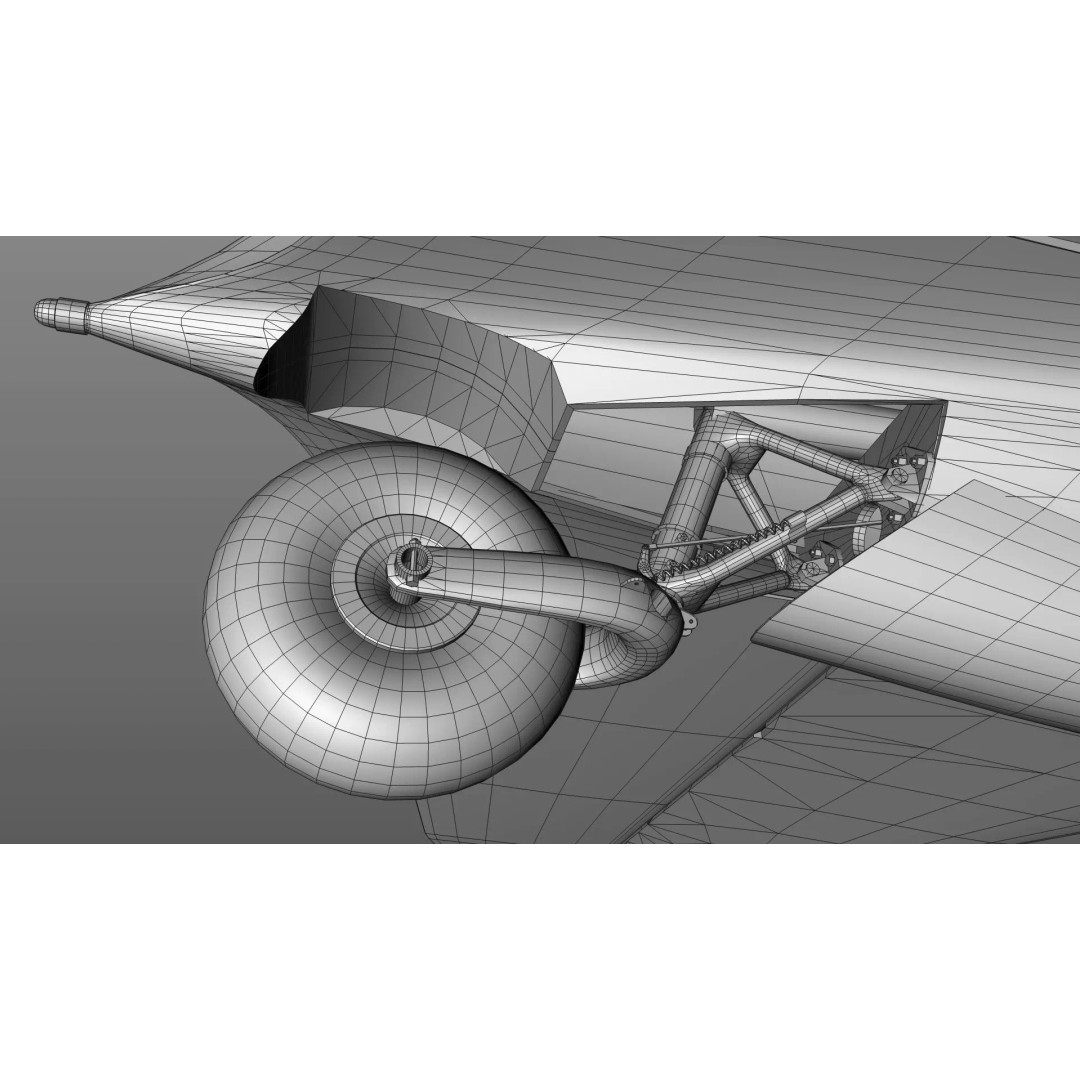IL-2 Sturmovik 3D Model – Detailed WWII Soviet Aircraft, FBX, OBJ - View 15