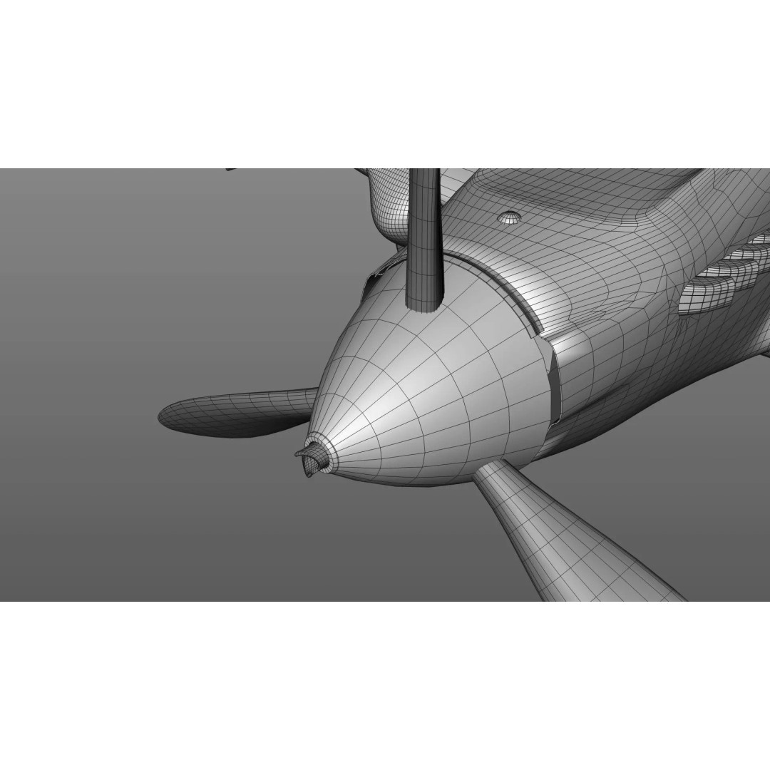IL-2 Sturmovik 3D Model – Detailed WWII Soviet Aircraft, FBX, OBJ - View 18
