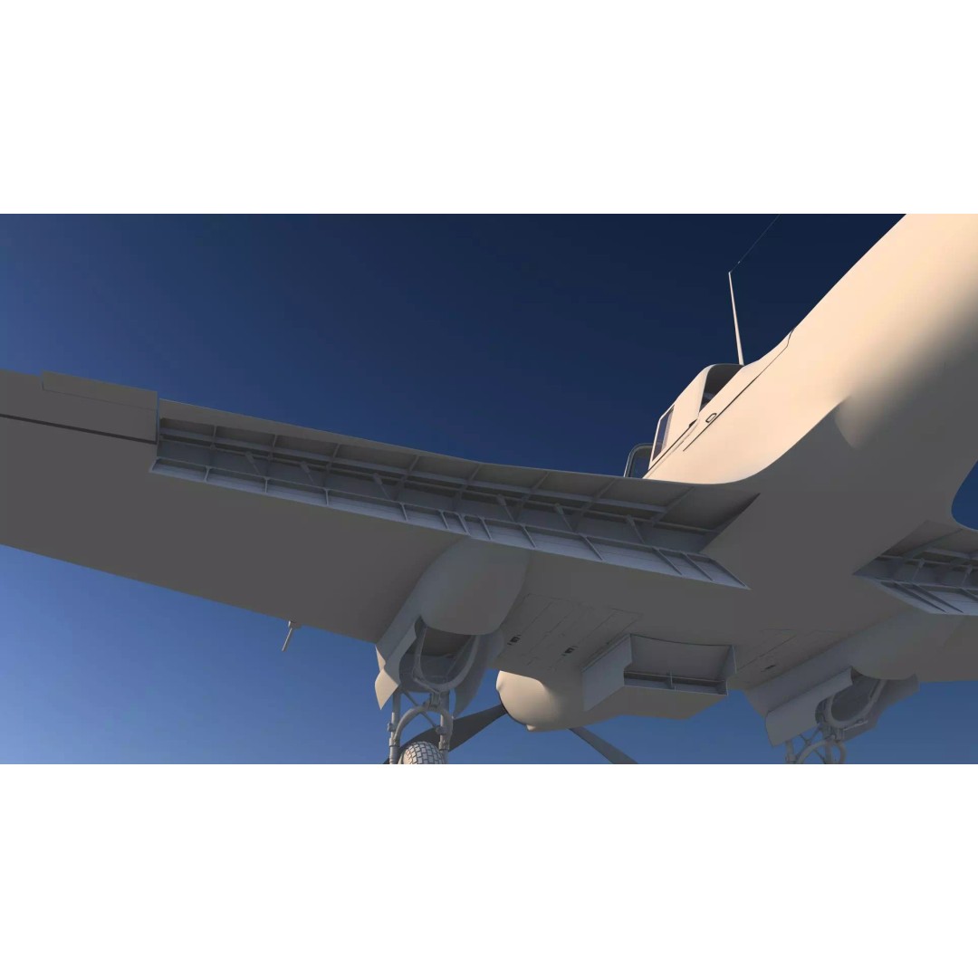 IL-2 Sturmovik 3D Model – Detailed WWII Soviet Aircraft, FBX, OBJ - View 20