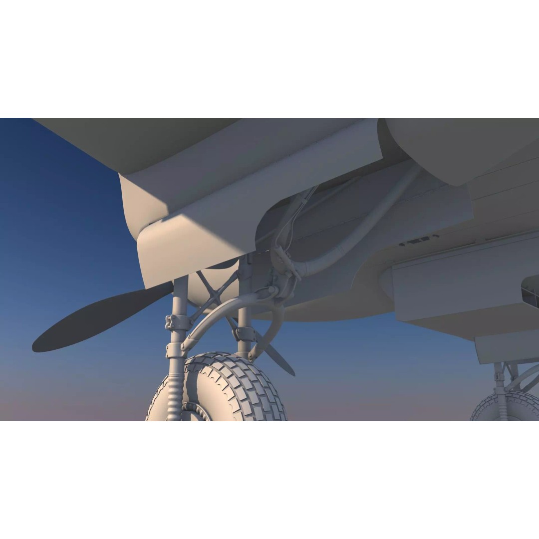 IL-2 Sturmovik 3D Model – Detailed WWII Soviet Aircraft, FBX, OBJ - View 21
