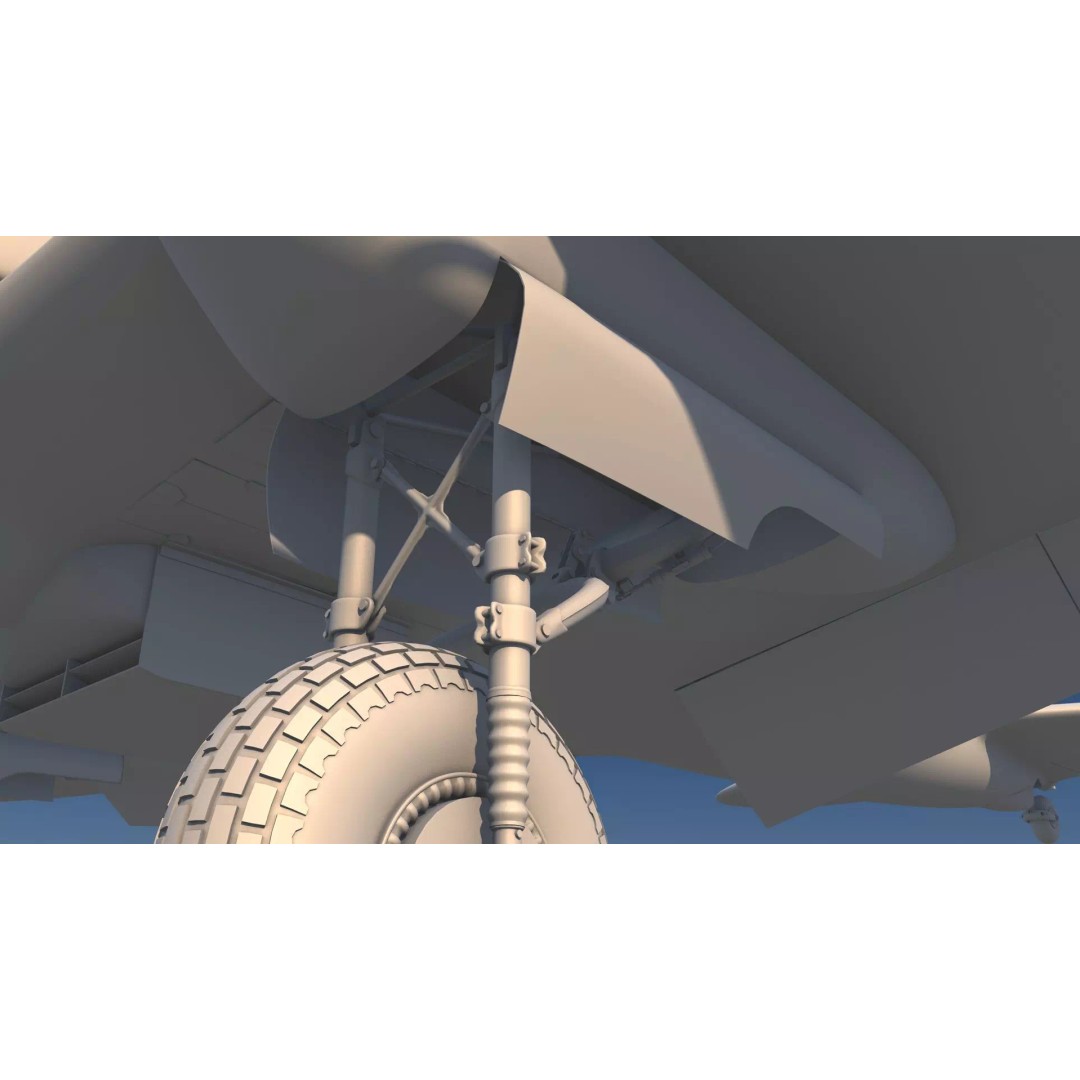 IL-2 Sturmovik 3D Model – Detailed WWII Soviet Aircraft, FBX, OBJ - View 22