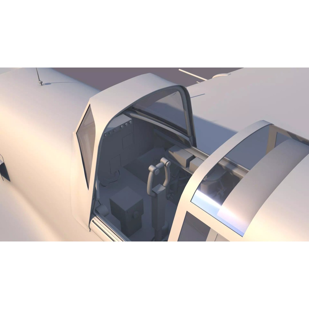 IL-2 Sturmovik 3D Model – Detailed WWII Soviet Aircraft, FBX, OBJ - View 28