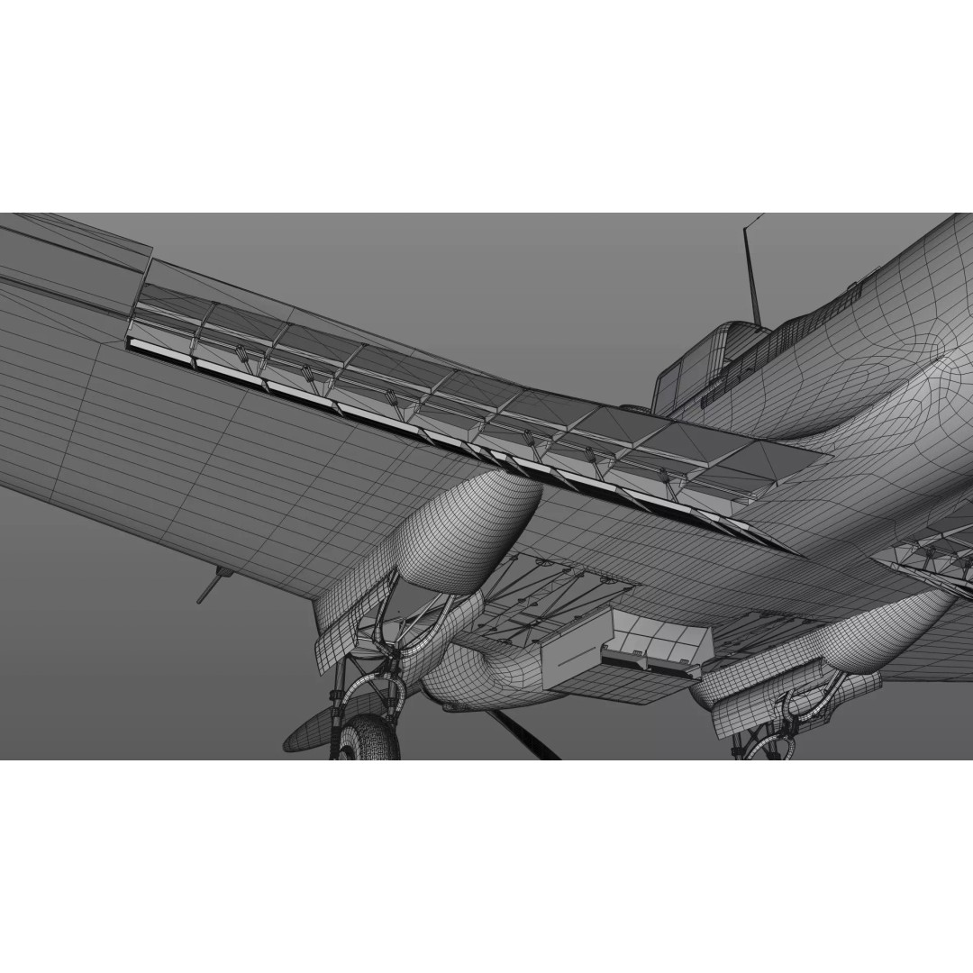 IL-2 Sturmovik 3D Model – Detailed WWII Soviet Aircraft, FBX, OBJ - View 6