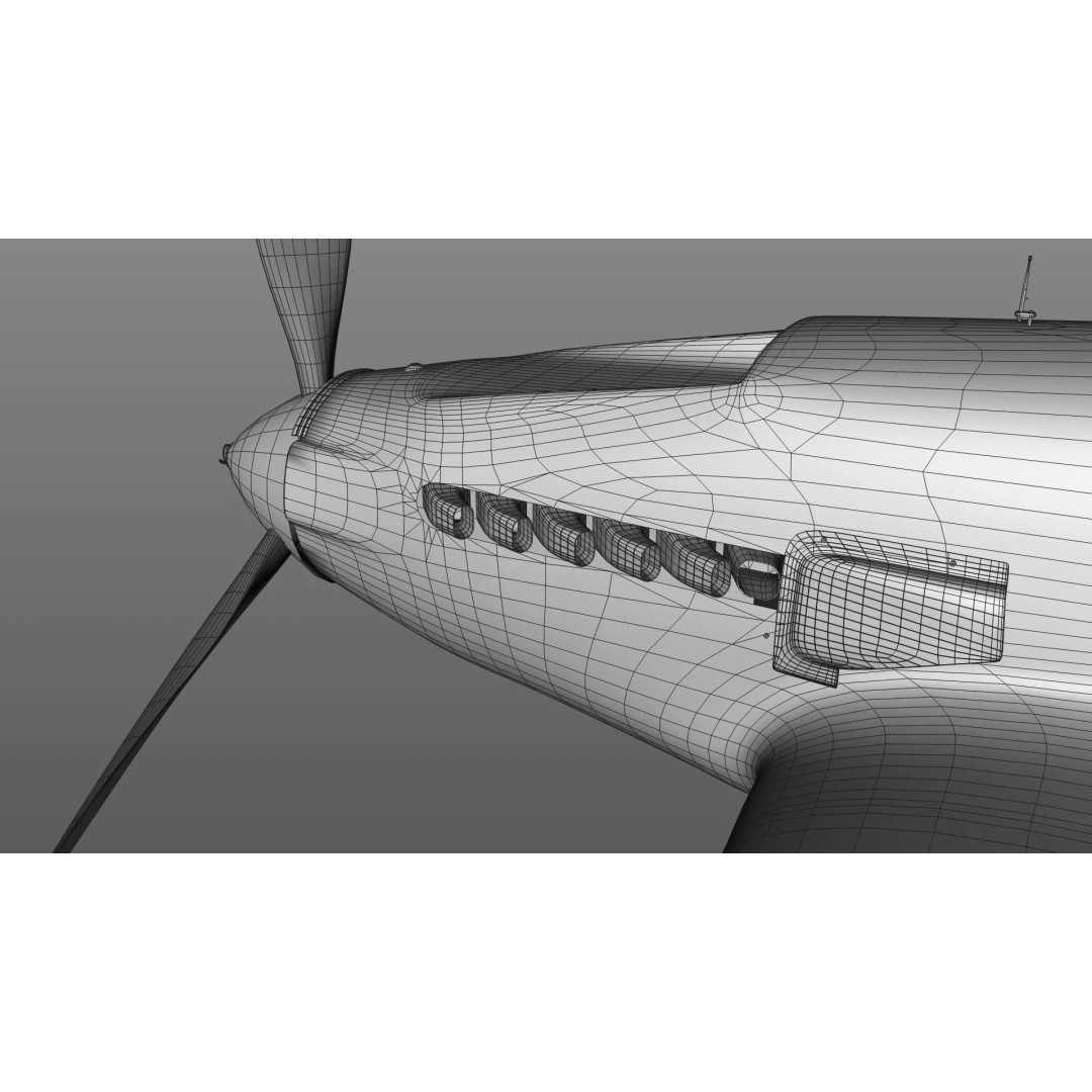 IL-2 Sturmovik 3D Model – Detailed WWII Soviet Aircraft, FBX, OBJ - View 9
