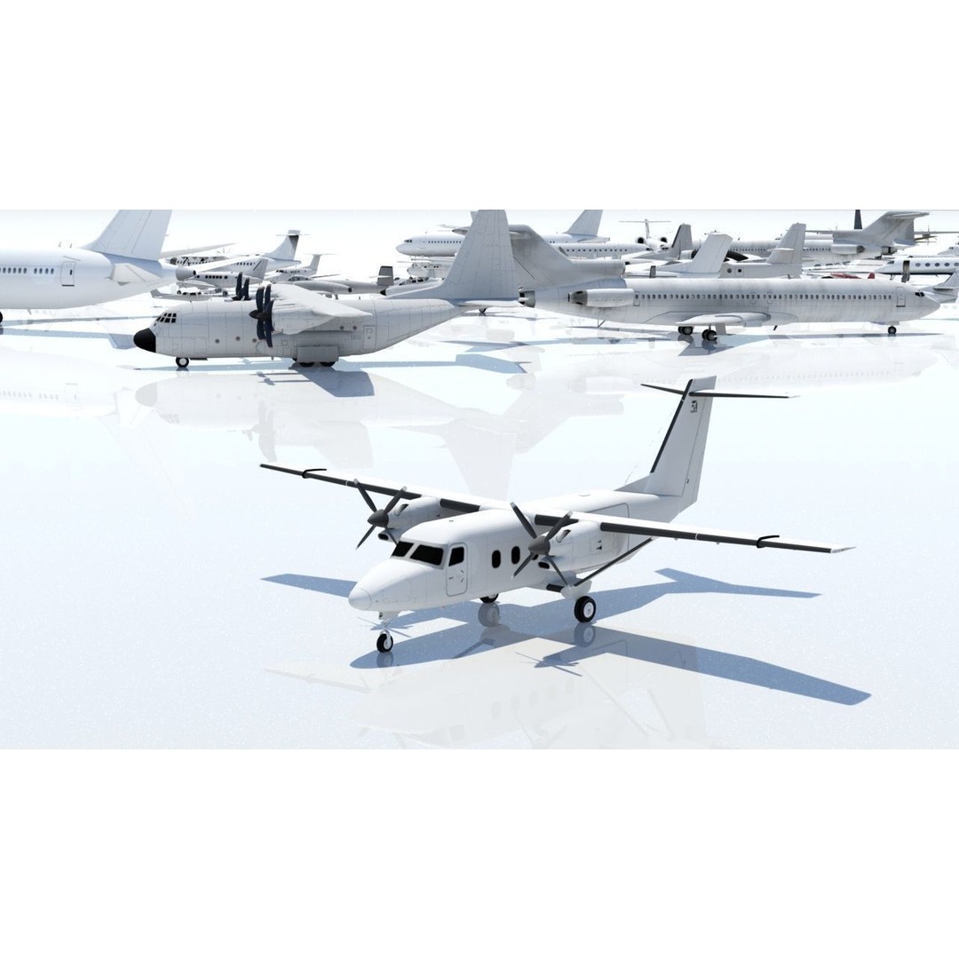 Utility Turboprop C408 3D Model – Low Poly Static Aircraft, FBX - View 11
