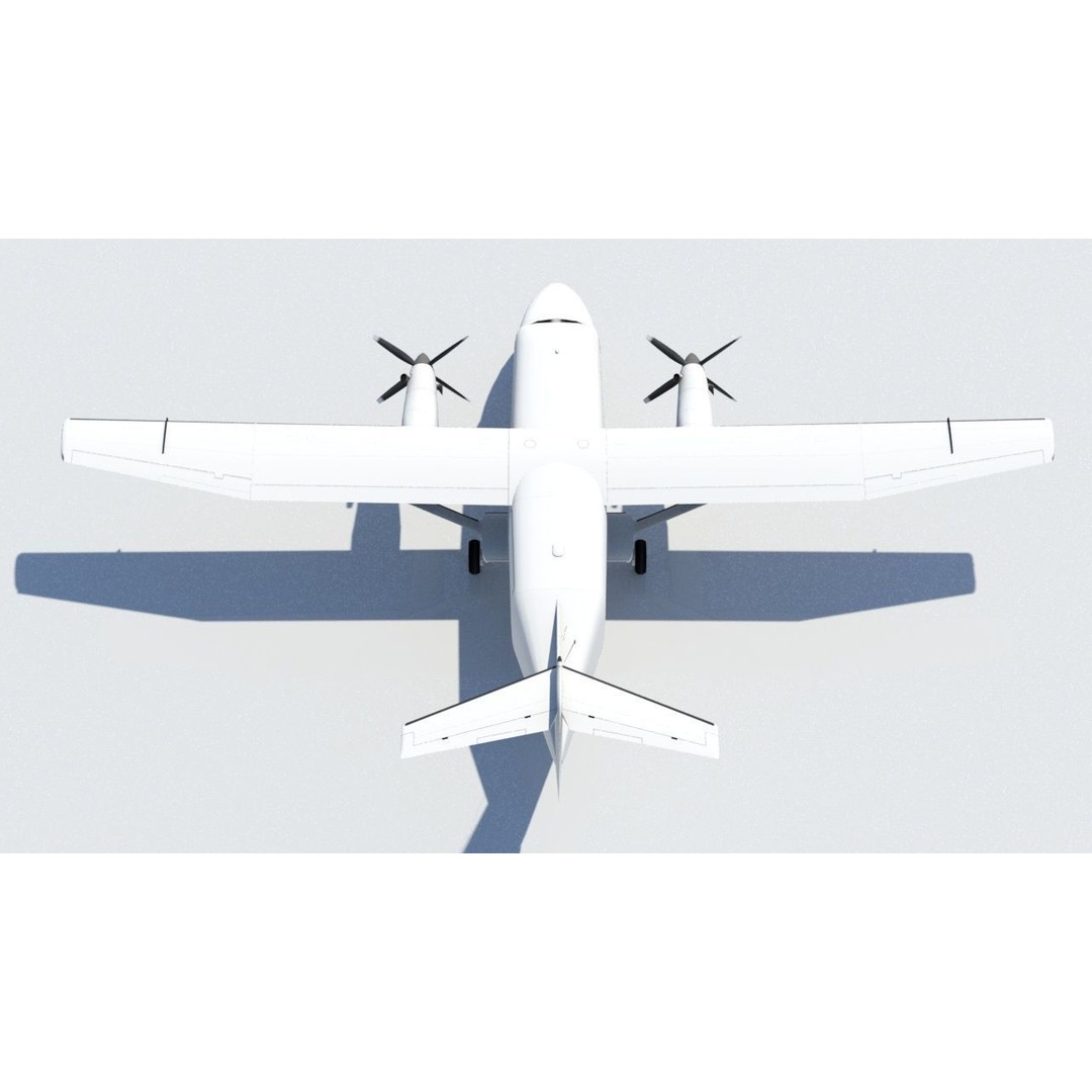 Utility Turboprop C408 3D Model – Low Poly Static Aircraft, FBX - View 5