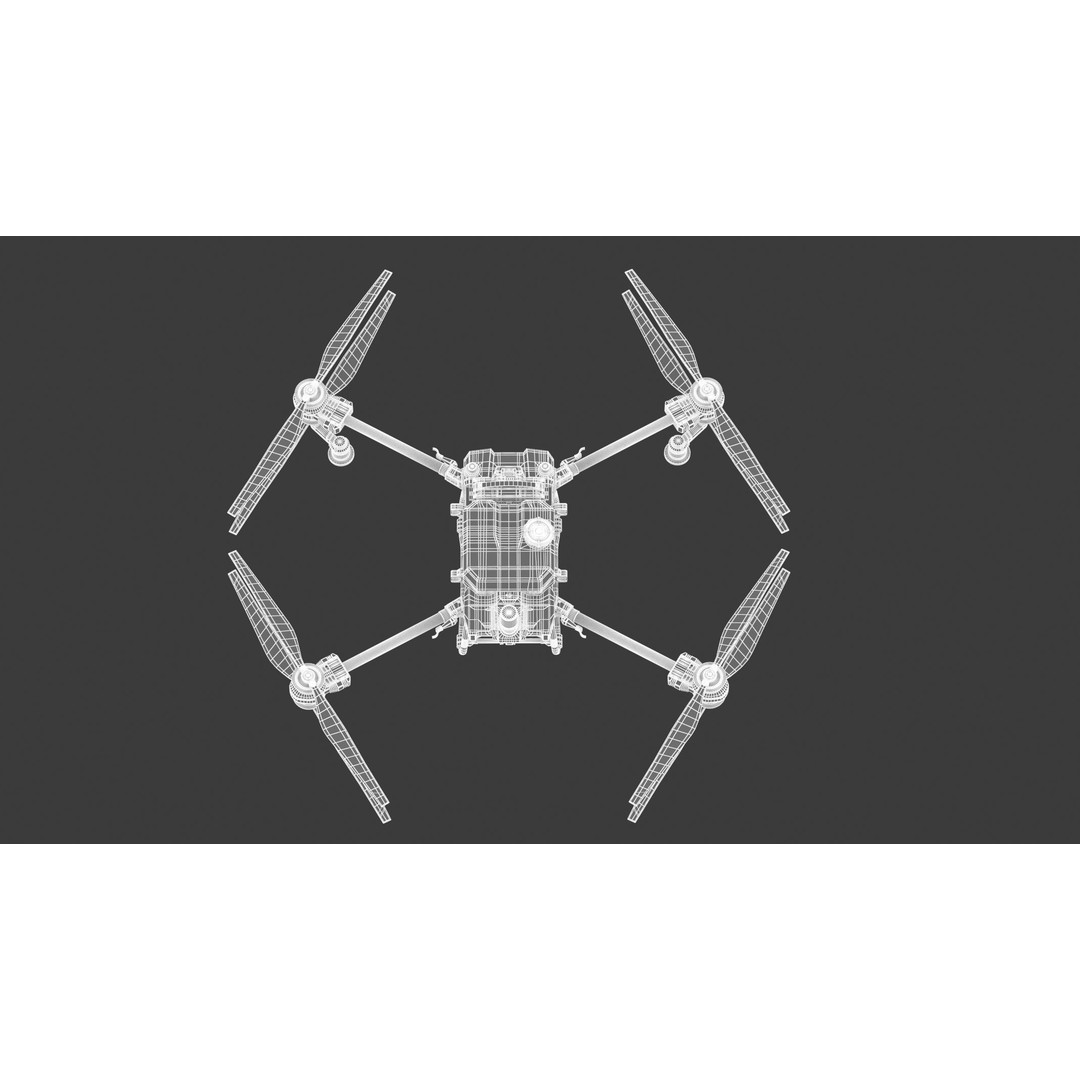 DJI Agras T40 3D Model – High Poly Drone Asset, FBX, OBJ, PBR - View 30