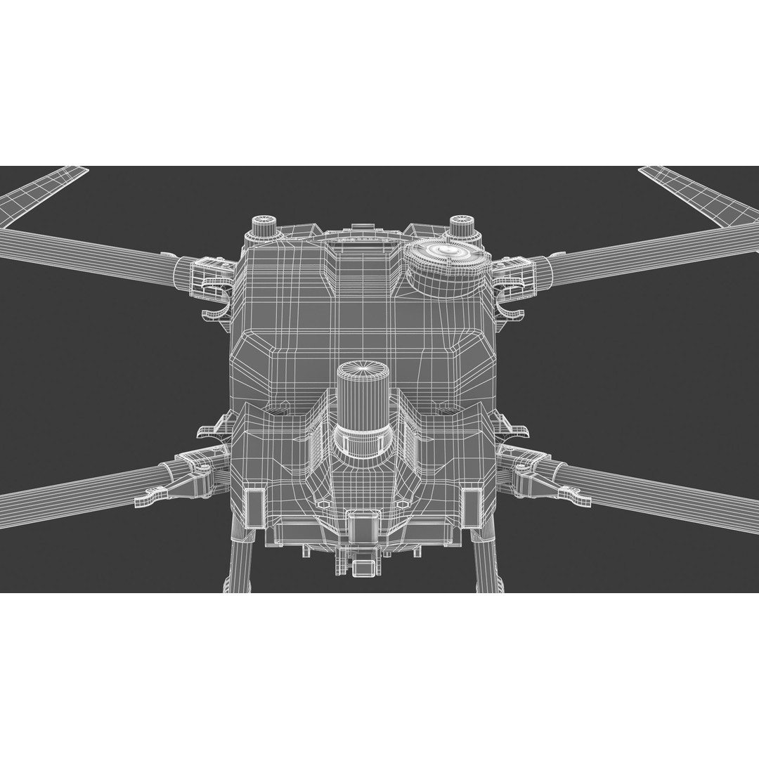 DJI Agras T40 3D Model – High Poly Drone Asset, FBX, OBJ, PBR - View 32
