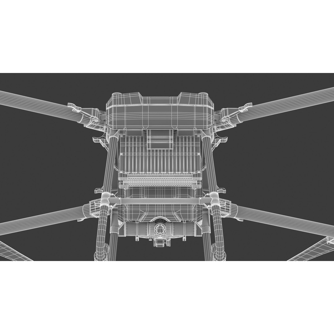 DJI Agras T40 3D Model – High Poly Drone Asset, FBX, OBJ, PBR - View 36