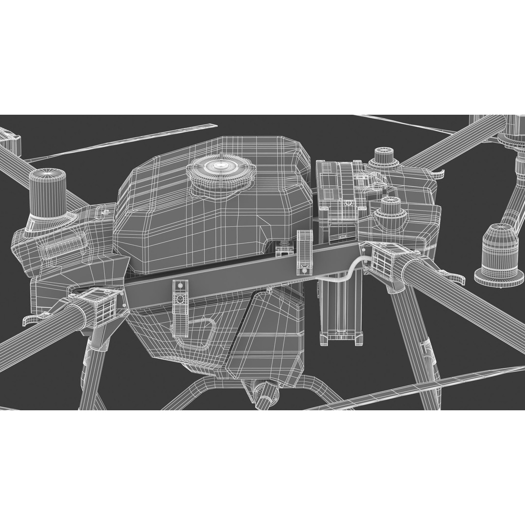 DJI Agras T40 3D Model – High Poly Drone Asset, FBX, OBJ, PBR - View 38