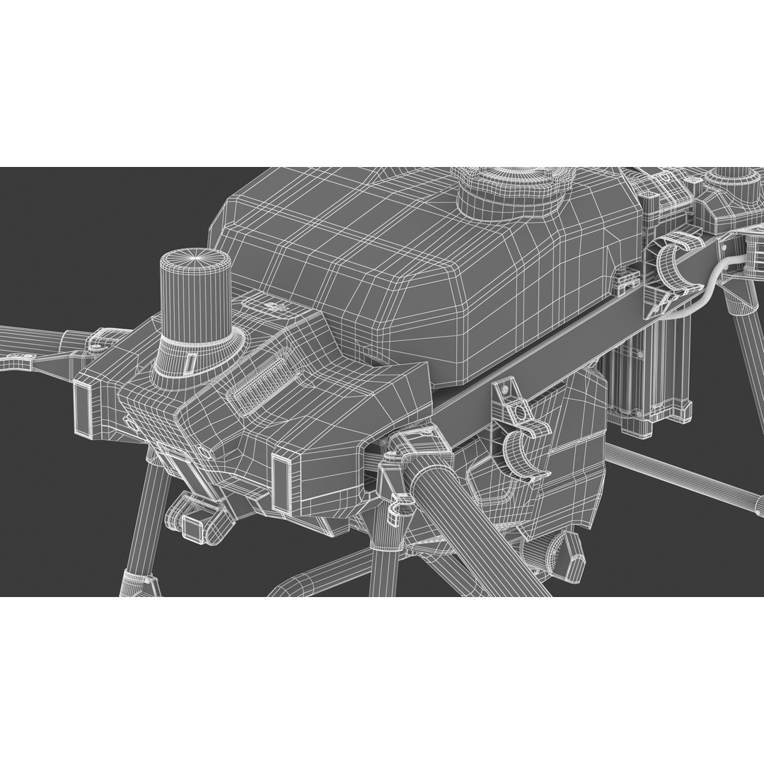 DJI Agras T40 3D Model – High Poly Drone Asset, FBX, OBJ, PBR - View 39