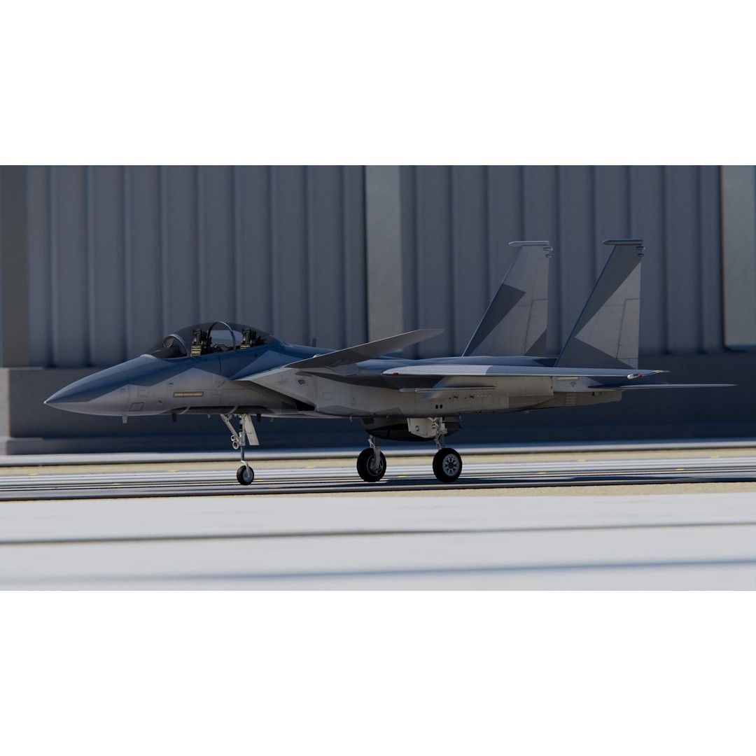 McDonnell Douglas F-15 STOL MTD 3D Model – High Poly PBR Fighter Jet, FBX - View 3