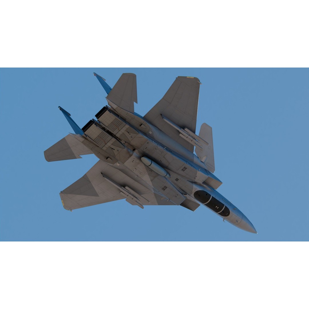 McDonnell Douglas F-15 STOL MTD 3D Model – High Poly PBR Fighter Jet, FBX - View 5