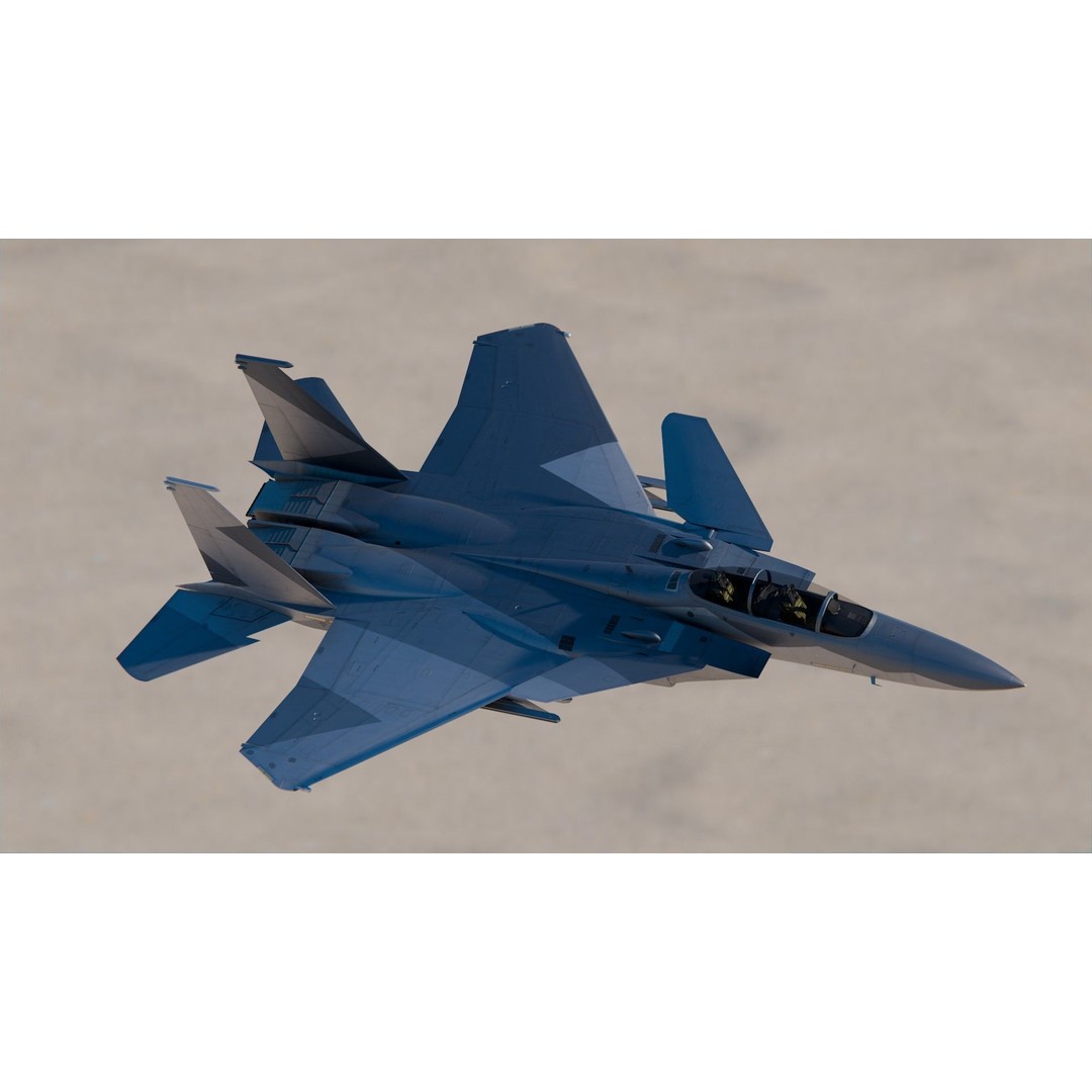 McDonnell Douglas F-15 STOL MTD 3D Model – High Poly PBR Fighter Jet, FBX - View 6