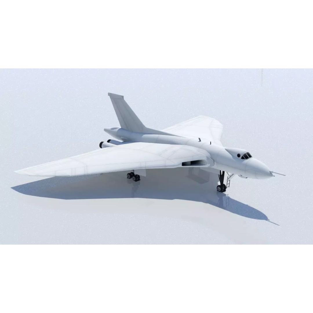 Avro Vulcan 3D Model – Low Poly Static Aircraft for Scenery Development - View 2