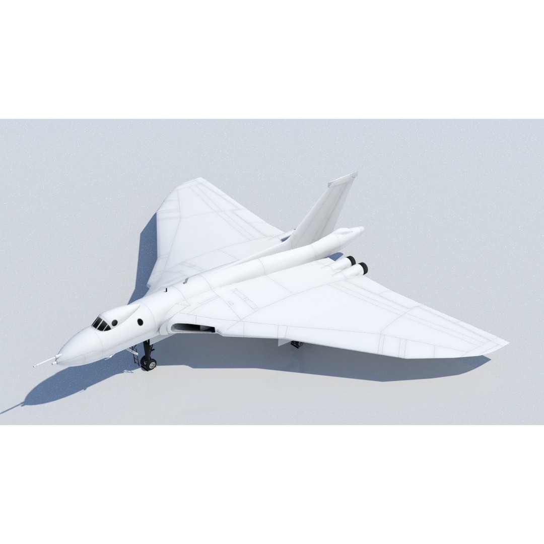 Avro Vulcan 3D Model – Low Poly Static Aircraft for Scenery Development - View 4