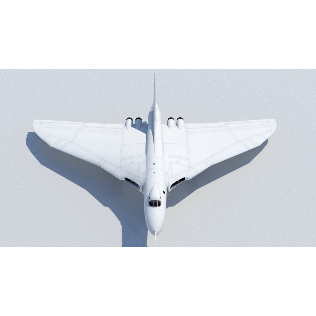 Avro Vulcan 3D Model – Low Poly Static Aircraft for Scenery Development - View 6
