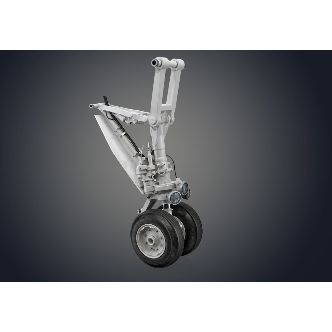 Landing Gear Front 3D Model – High Poly Aircraft Part, FBX, OBJ, Max - View 3