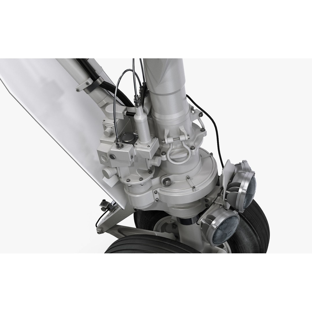 Landing Gear Front 3D Model – High Poly Aircraft Part, FBX, OBJ, Max - View 4