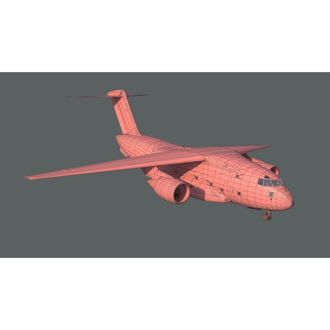 Kawasaki C-2 3D Model – Military Transport Aircraft, PBR, FBX