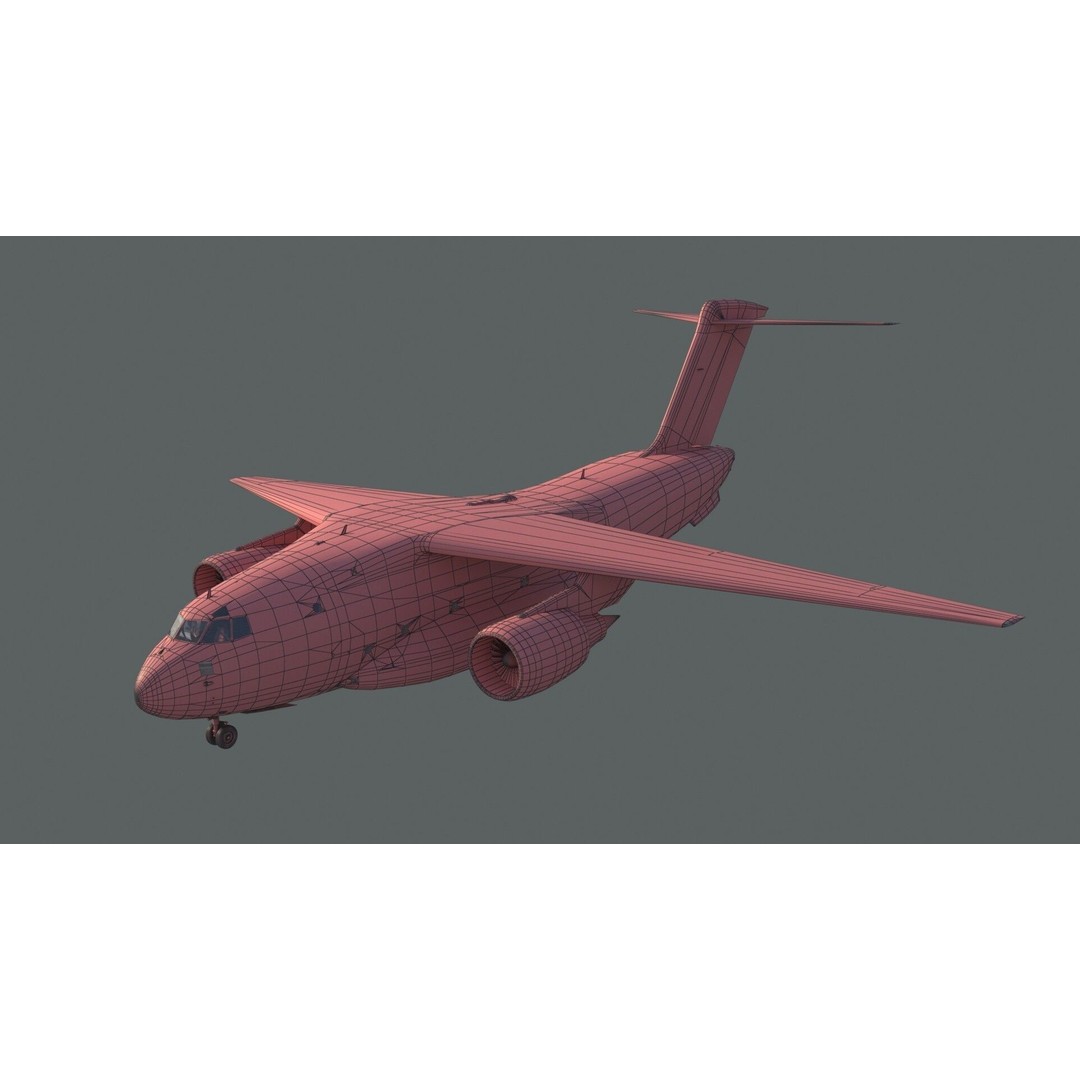 Kawasaki C-2 3D Model – Military Transport Aircraft, PBR, FBX - View 19