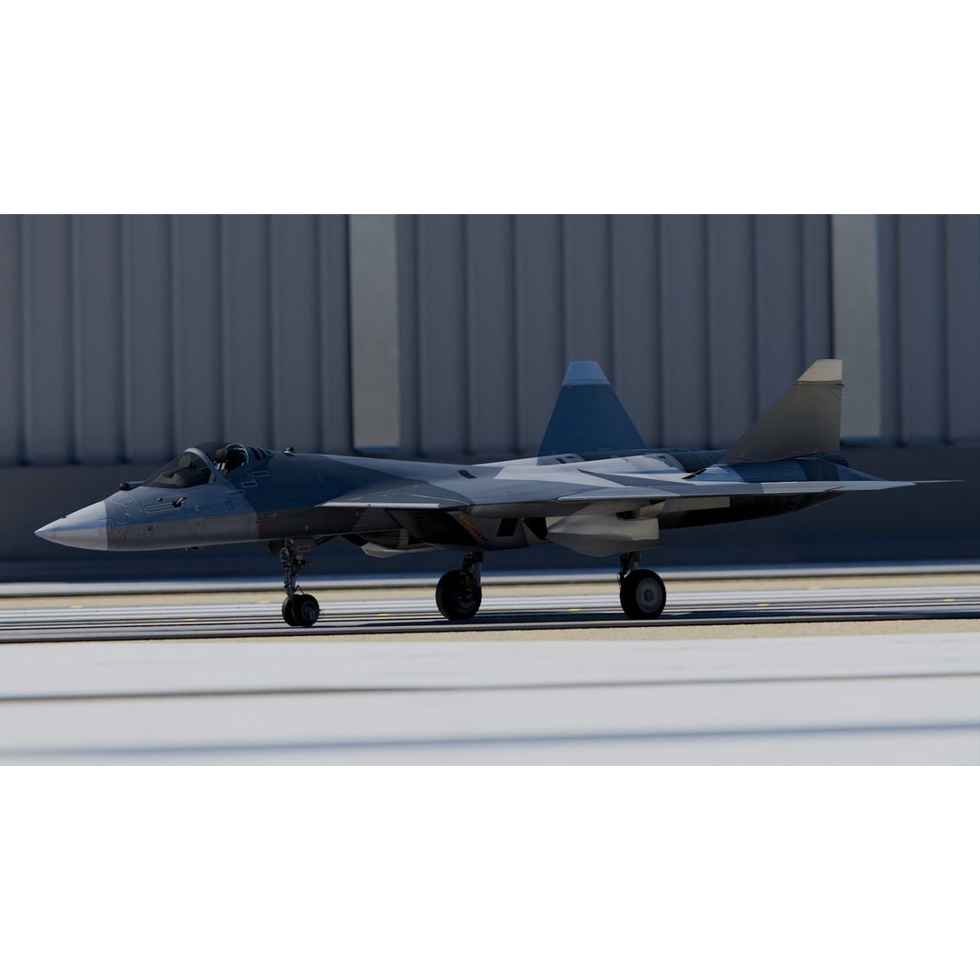Sukhoi Su-57 3D Model – High Poly Aircraft Rigged for Games, FBX, Blender - View 3