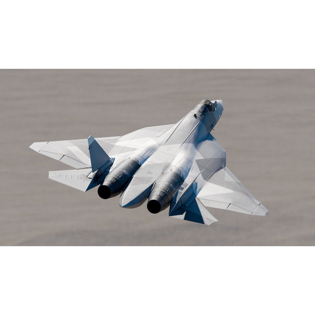 Sukhoi Su-57 3D Model – High Poly Aircraft Rigged for Games, FBX, Blender - View 8