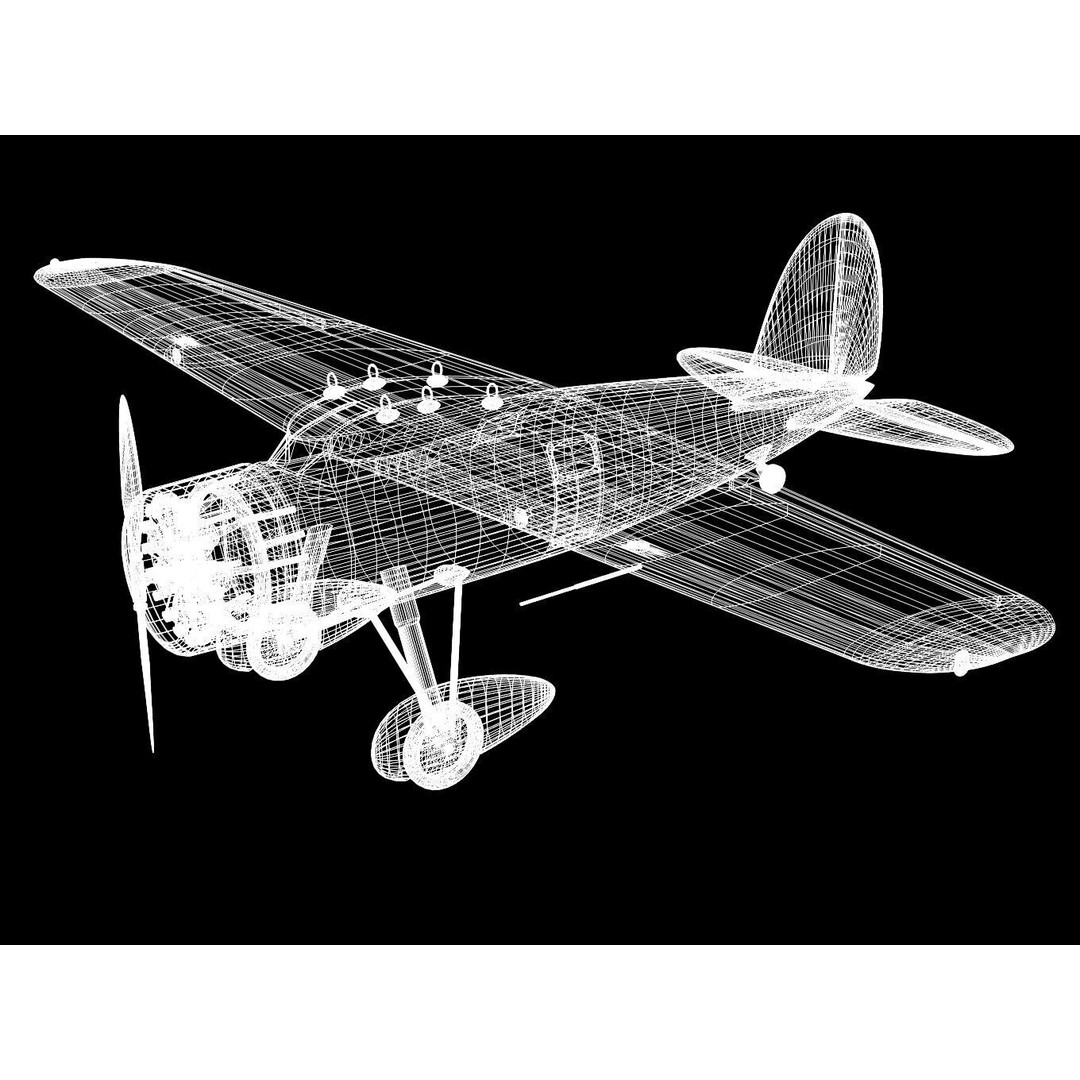 Lockheed Vega 5B 3D Model – Historic Aircraft, High Poly, FBX