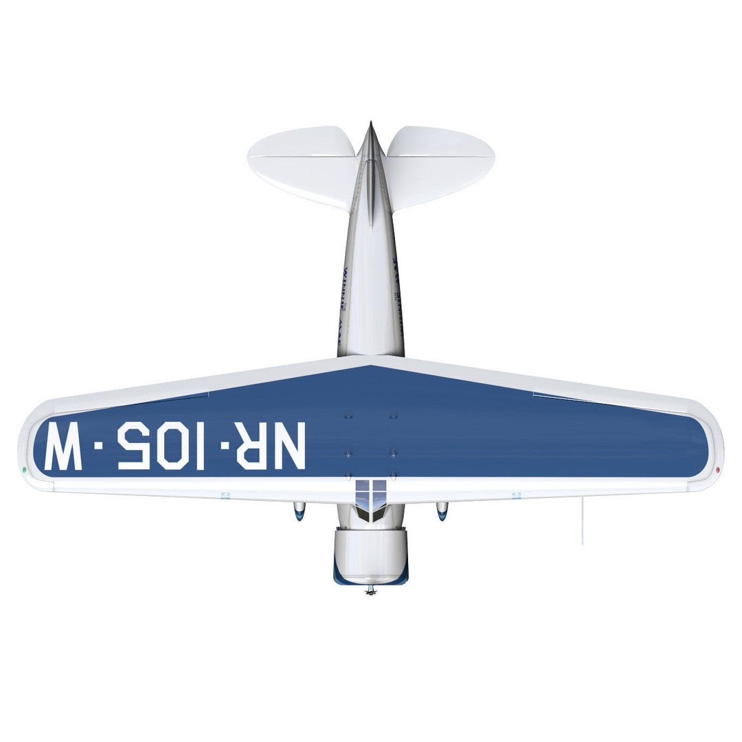 Lockheed Vega 5B 3D Model – Historic Aircraft, High Poly, FBX - View 13