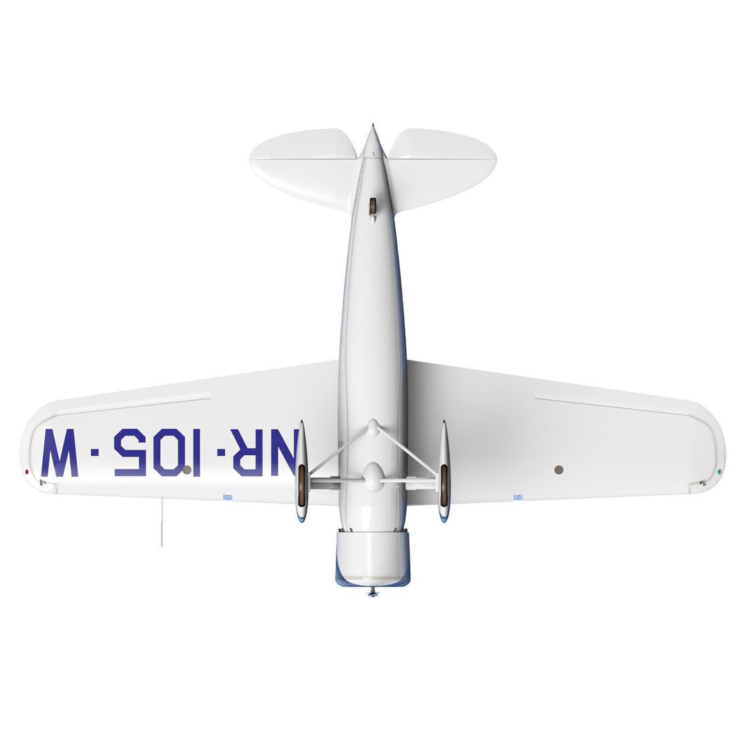 Lockheed Vega 5B 3D Model – Historic Aircraft, High Poly, FBX - View 14