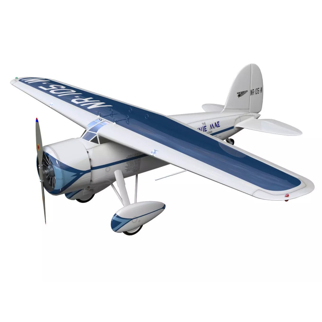 Lockheed Vega 5B 3D Model – Historic Aircraft, High Poly, FBX - View 2