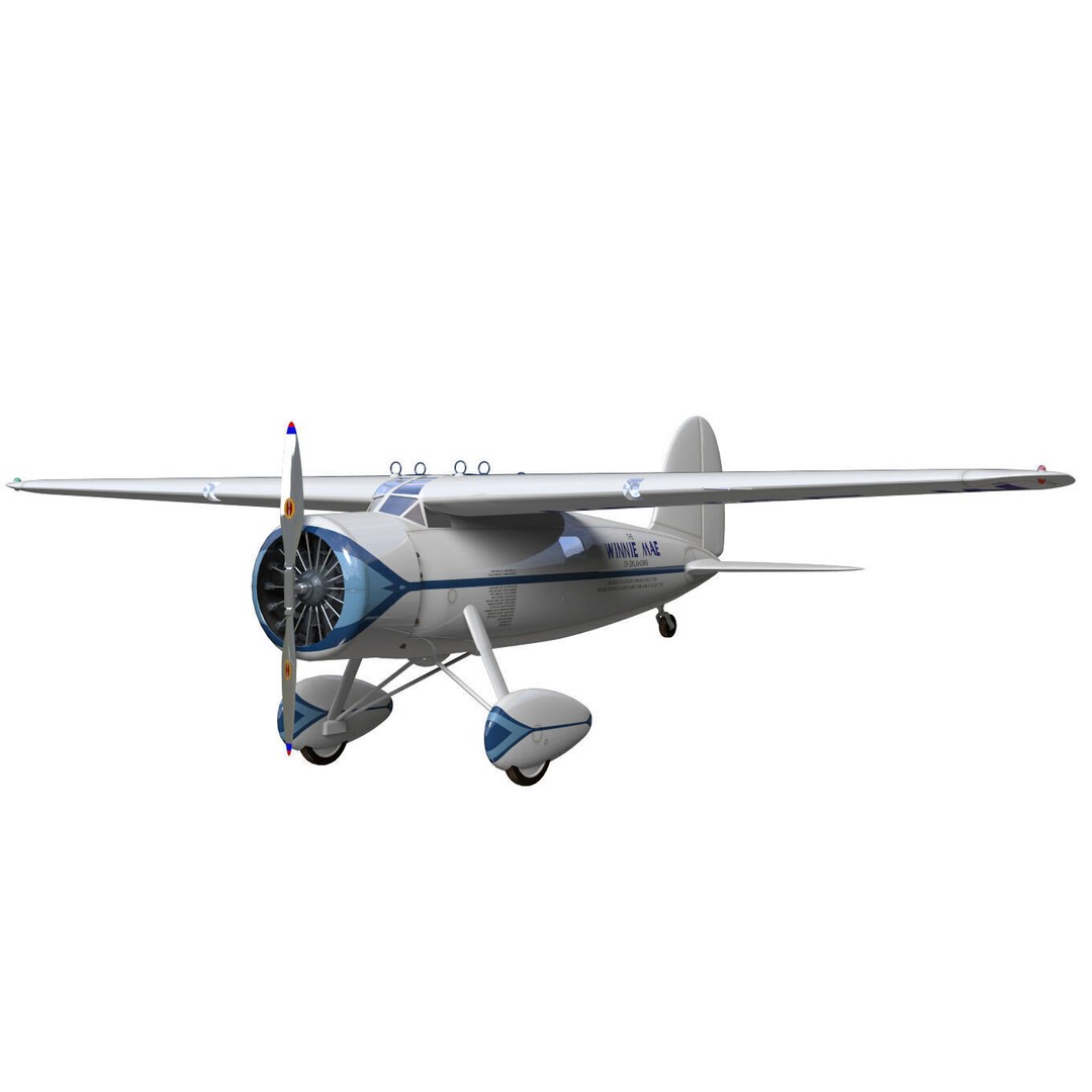 Lockheed Vega 5B 3D Model – Historic Aircraft, High Poly, FBX - View 6