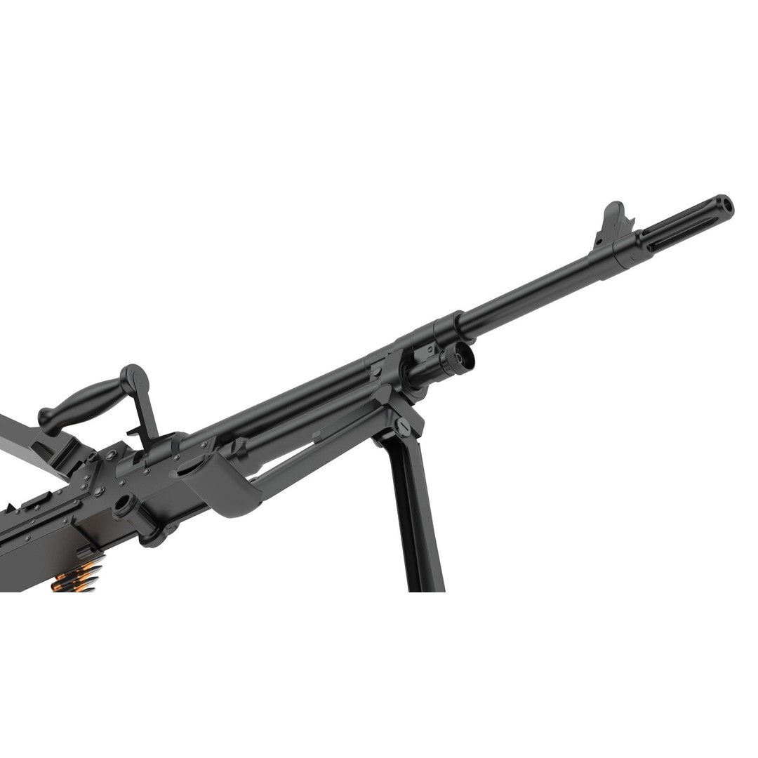 FN MAG Machine Gun 3D Model – High Poly Game Asset, FBX, OBJ, Blender - View 14